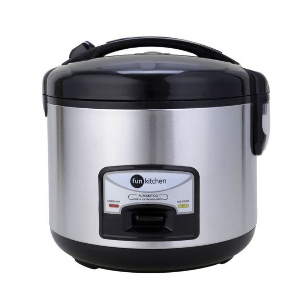 PANELA DE ARROZ ELETRICA 3L PRETO + INOX - Fun Kitchen