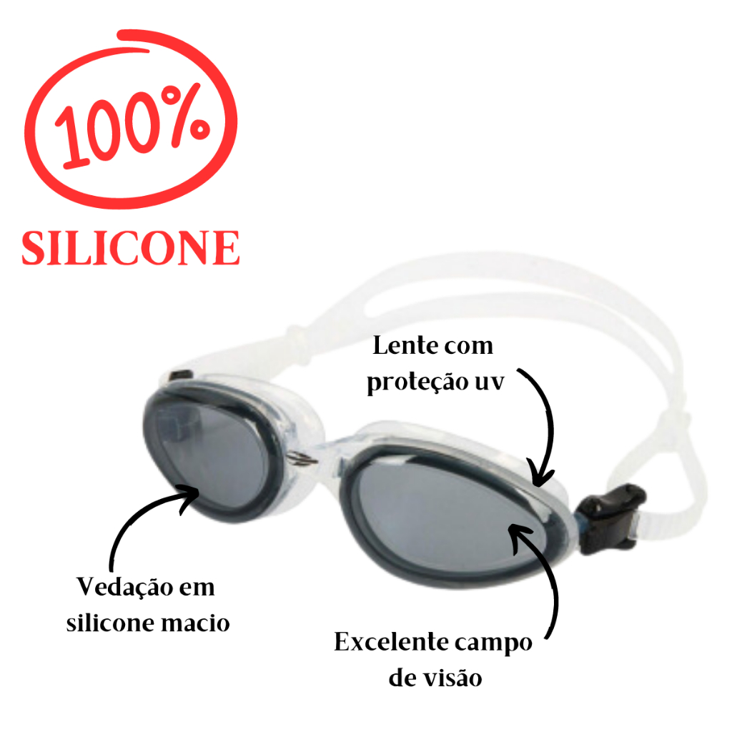 Óculos Natação Varuna Mormaii Vedação Silicone Resistente em Oferta na Shopee