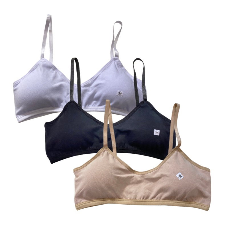 Kit 3 Top Adultos/Juvenil Cotton Bojo Removível em Oferta na Shopee