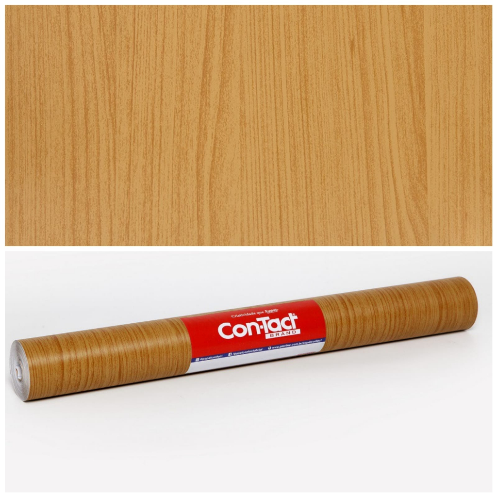 Papel Adesivo Contact Madeira Cerejeira Lavável 45 Cm X 5 Mts em Oferta na Shopee