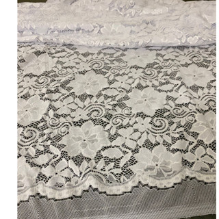 Tecido Renda de poliamida com elastano branco e Várias cores de 165GR² (1m x 1,50)