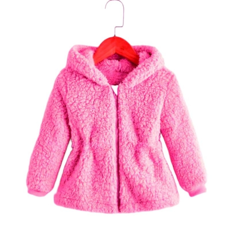 Sobretudo Blusa de pelinho teddy infantil de menina em Oferta na Shopee