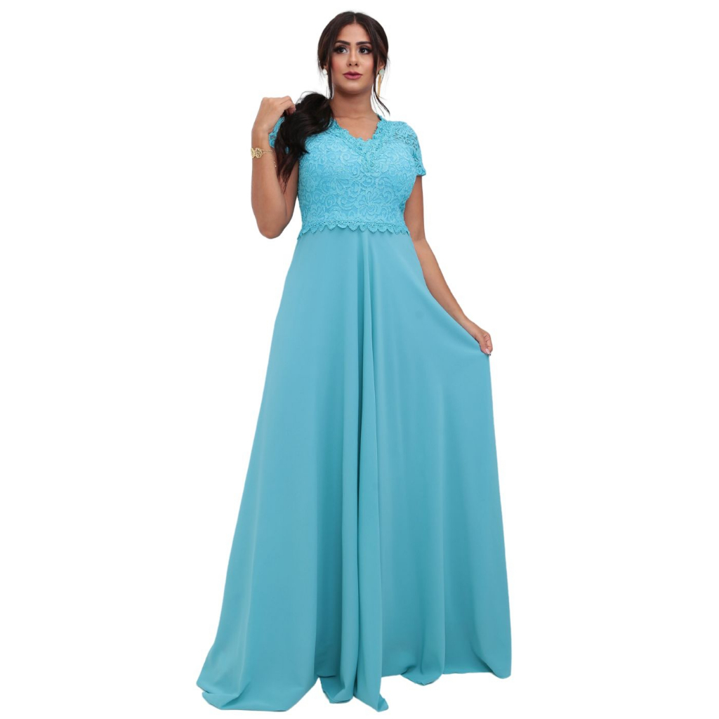 vestido de festa madrinha de casamento formatura do P ao plus size 52 noiva civil cartório manguinha