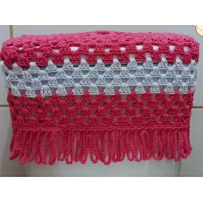 Capa de crochê para caixa acoplada(faço todas as cores)