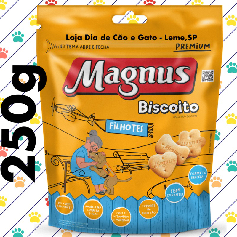 Biscoito Magnus Filhotes 250g Petisco Cachorros Pet — R$ 16,50 em Shopee