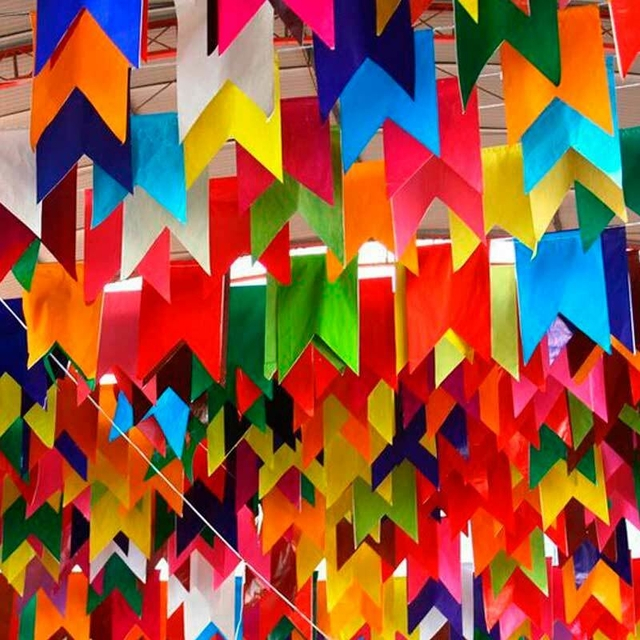 Bandeirinha Para Festa Junina Caipira Em TNT 100 metros