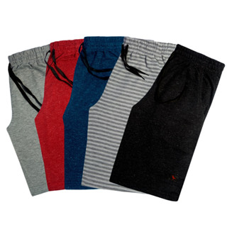 Kit 5 Bermudas Moletom Masculina Lisas Short Academia Moletom Sport