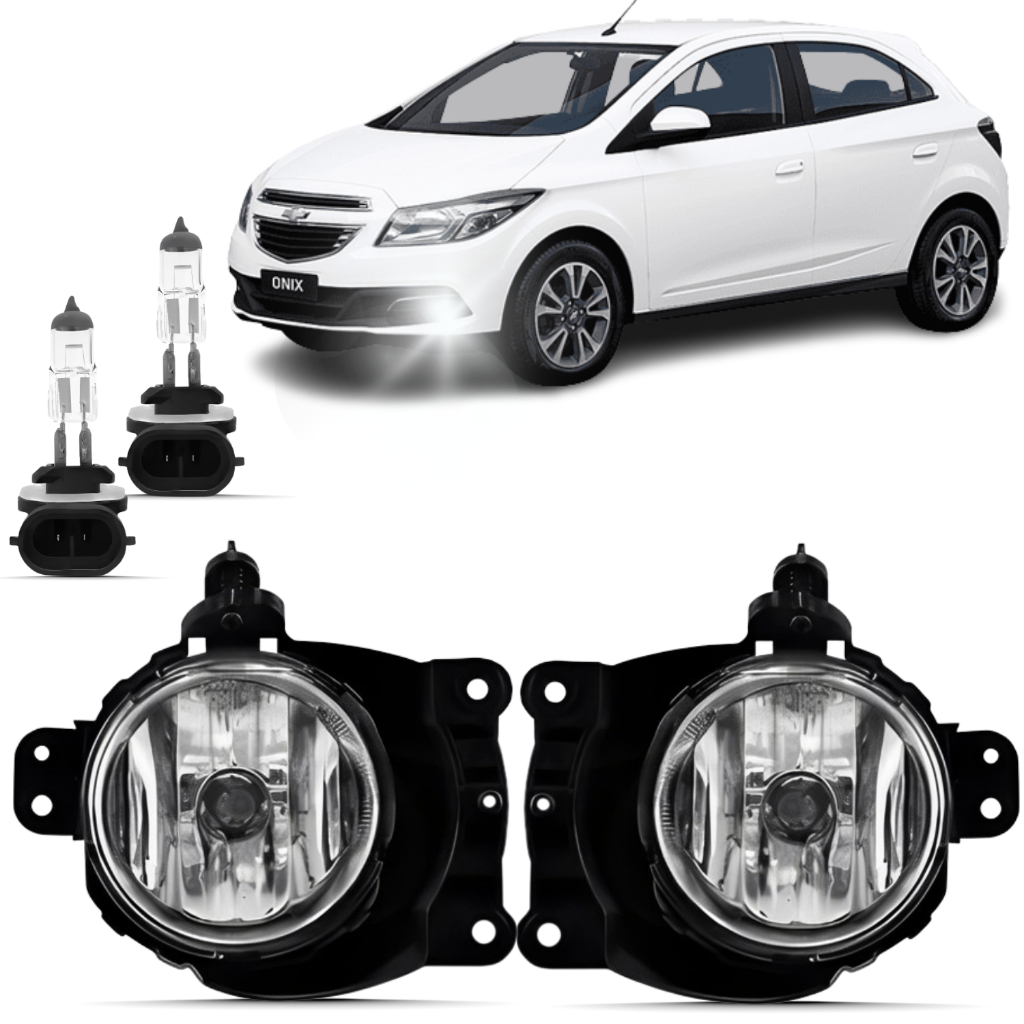 Par Farol Milha Chevrolet Onix 2012 2013 2014 2015 2016 + Lâmpada em Oferta na Shopee