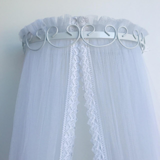Dossel Branco Arabesco e Mosquiteiro tule Com Renda em Oferta na Shopee