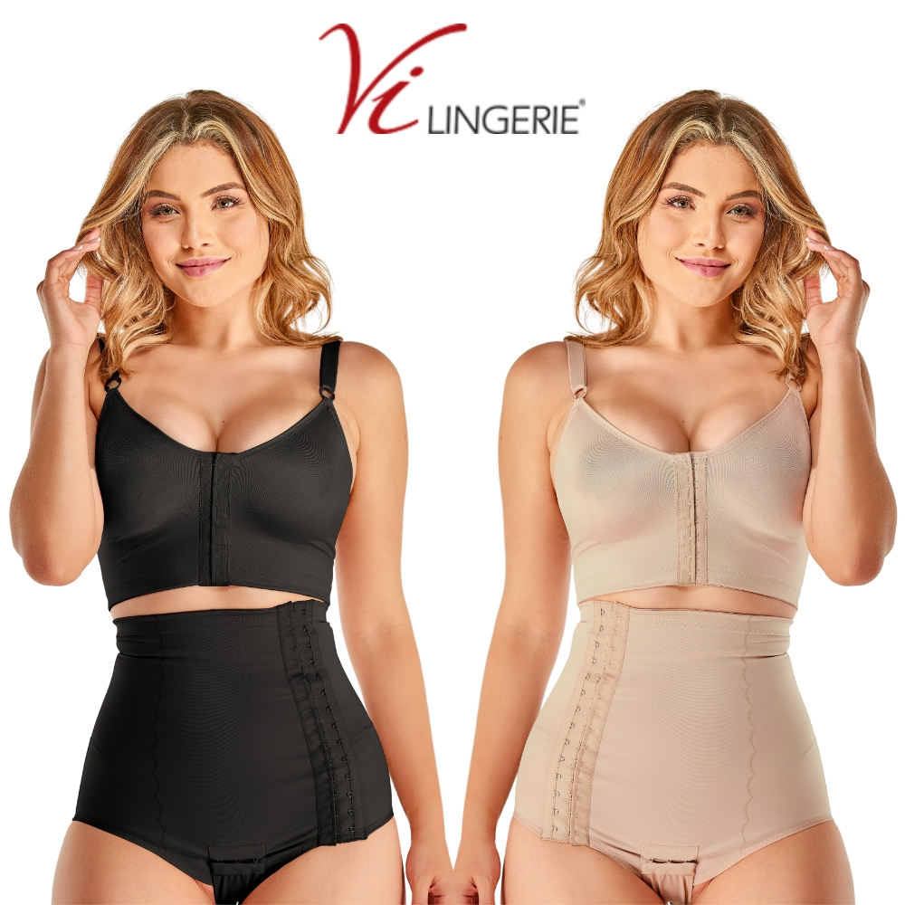 Sutia De Sustentacao Compressivo Com Abertura Frontal Vi Lingerie Modelo Pos Cirurgico em Oferta na Shopee