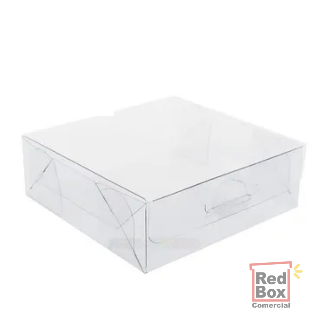 30 Caixas De Acetato Transparente 9x9x3 Cm Tampa Com Fecho