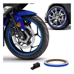 Friso Faixa Adesivo Refletivo Roda Fita Moto Carro