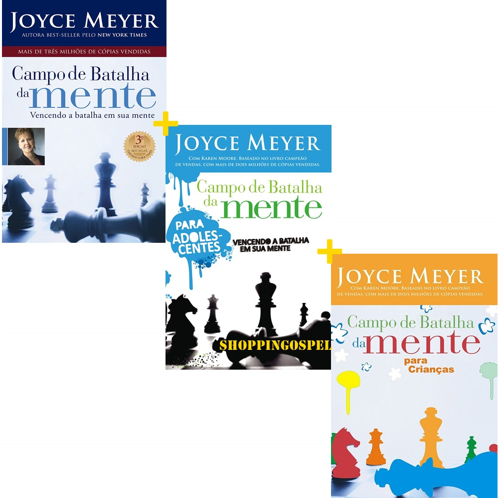 Kit Joyce Meyer Campo de Batalha da Mente + Adolescentes + Crianças