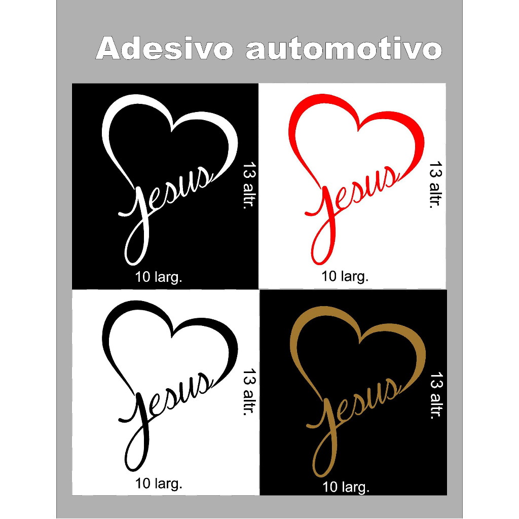 Adesivo automotivo Jesus