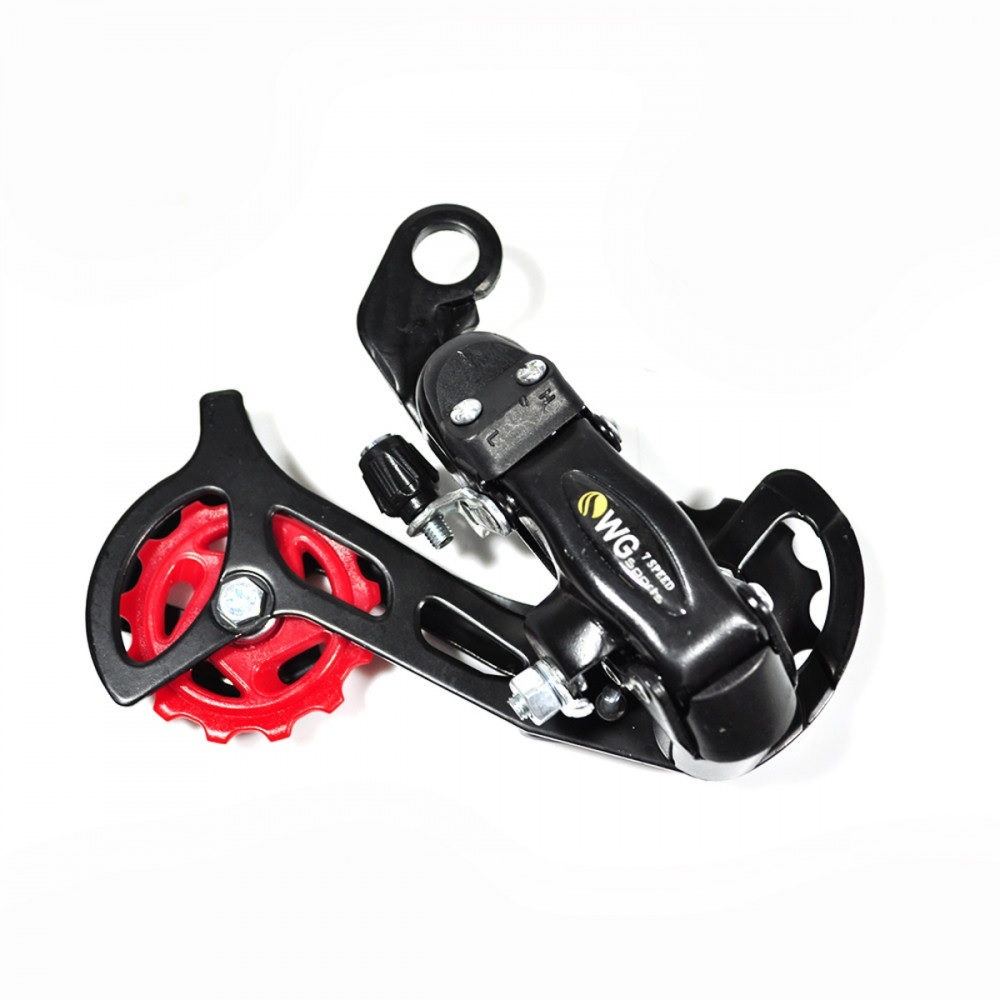 Câmbio Traseiro  Mega Range 7 Velocidades S/Gancheira Preto para Bicicleta MTB