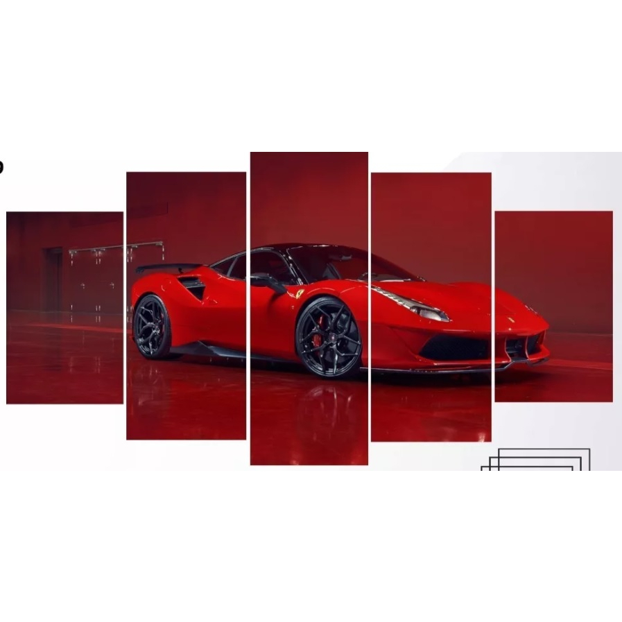 quadro ferrari carro esportivo mosaico