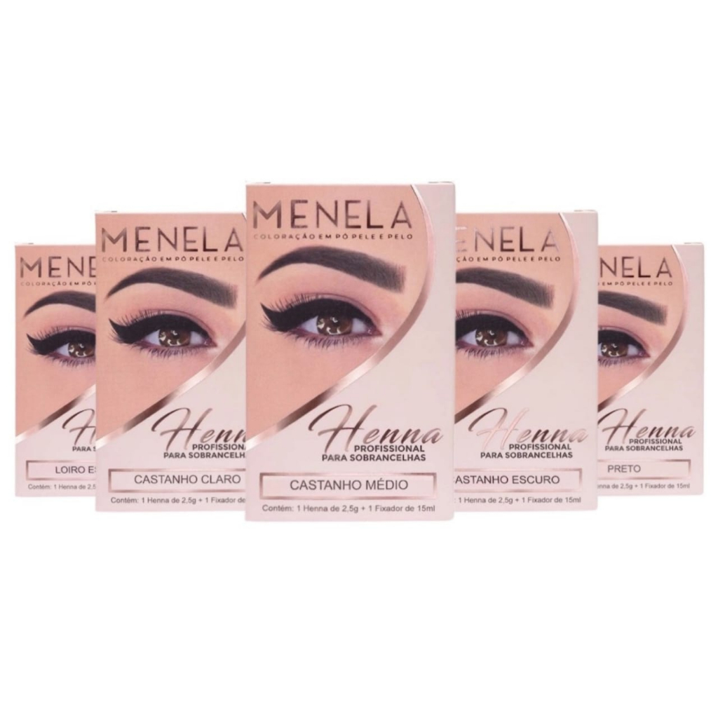 Linha Henna Sobrancelhas Menela - Monte seu Kit em Oferta na Shopee