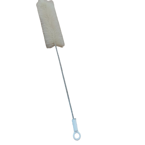Escova de Limpeza Nylon com Cabo de Aço para Laboratório Lavar Garrafa, Frascos, Becker 100 250mL