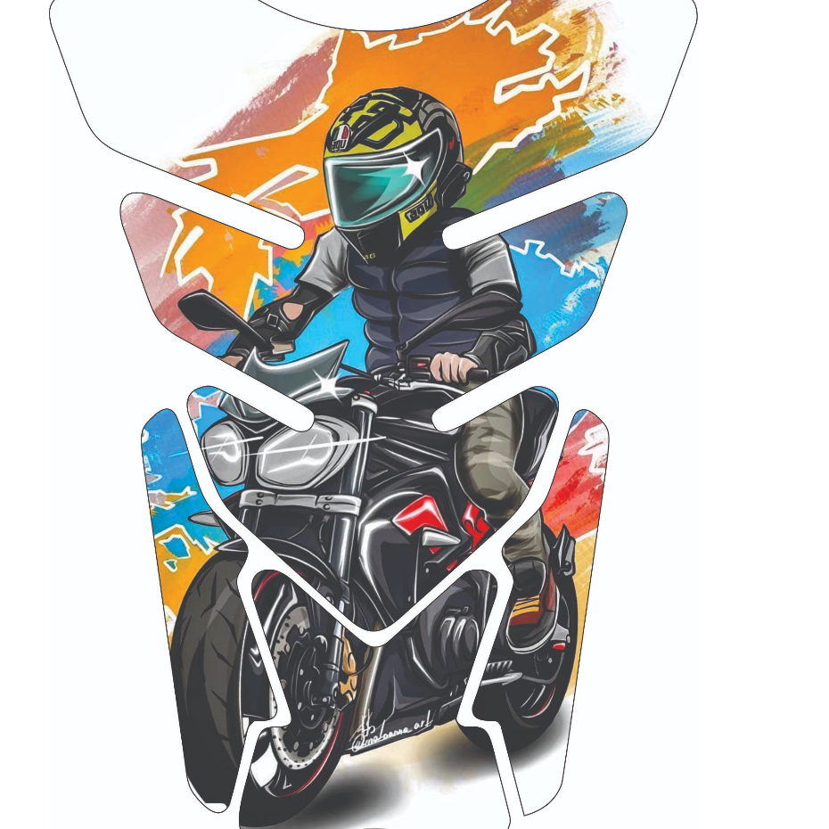 Protetor De Tanque Moto Resinado Tankpad Universal  Motoqueiro Moto Cross 2264