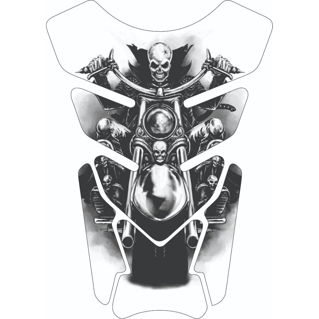 Protetor De Tanque Moto Resinado Tankpad Universal modelo Esquelet0 Motoqueiro Varios Modelos 2257 em Oferta na Shopee