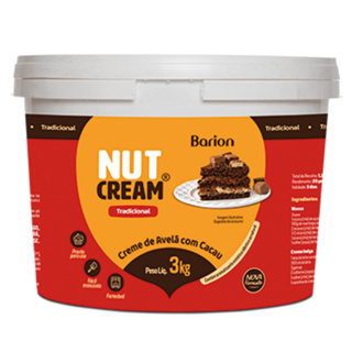NutCream Barion 3Kg ORIGINAL Creme Forneável Recheio Avelã Com Cacau Nut Cream Barion Tipo Nutella - ENVIO IMEDIATO - NF em Oferta na Shopee
