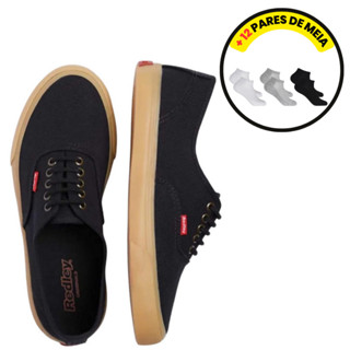 Tênis Redley Originals Surf Casual Masculino Feminino + 12 Pares de Meia