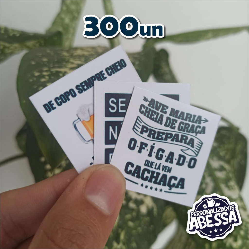 300 Tags Para Drinks personalizadas com Logo Insta Hashtag em Oferta na Shopee