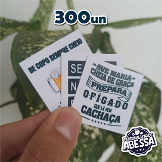 300 Tags Para Drinks personalizadas com Logo Insta Hashtag em Oferta na Shopee