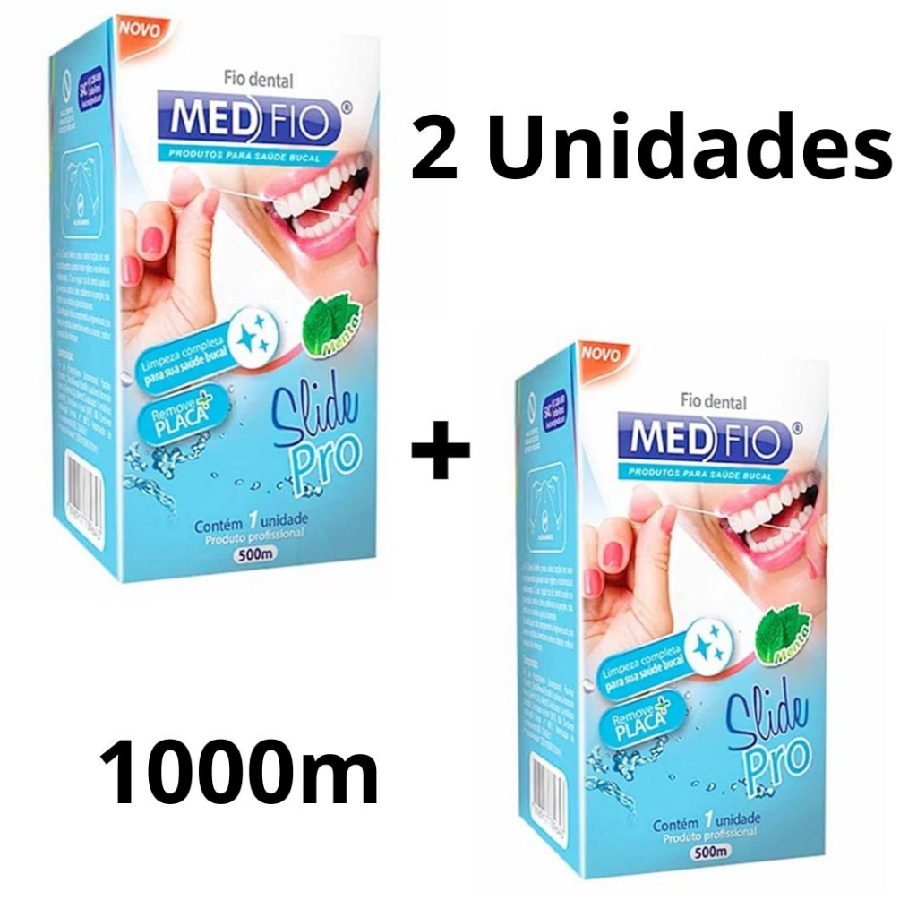 Fio Dental 500m 2 Unidades Profissional Sabor Menta Tubo + Caixinha em Oferta na Shopee