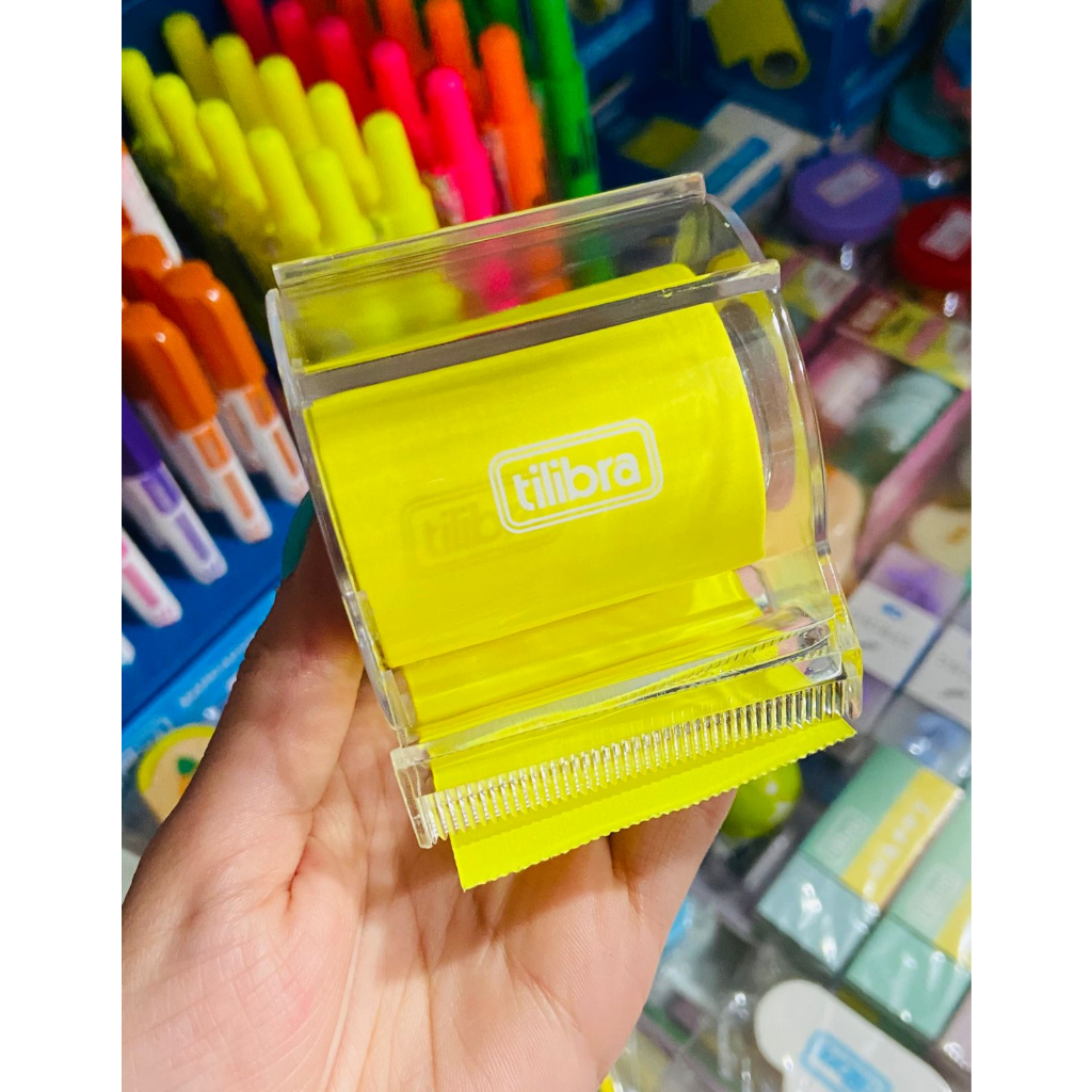 TILI NOTES TILIBRA ROLLER DISPENSER AMARELO em Oferta na Shopee