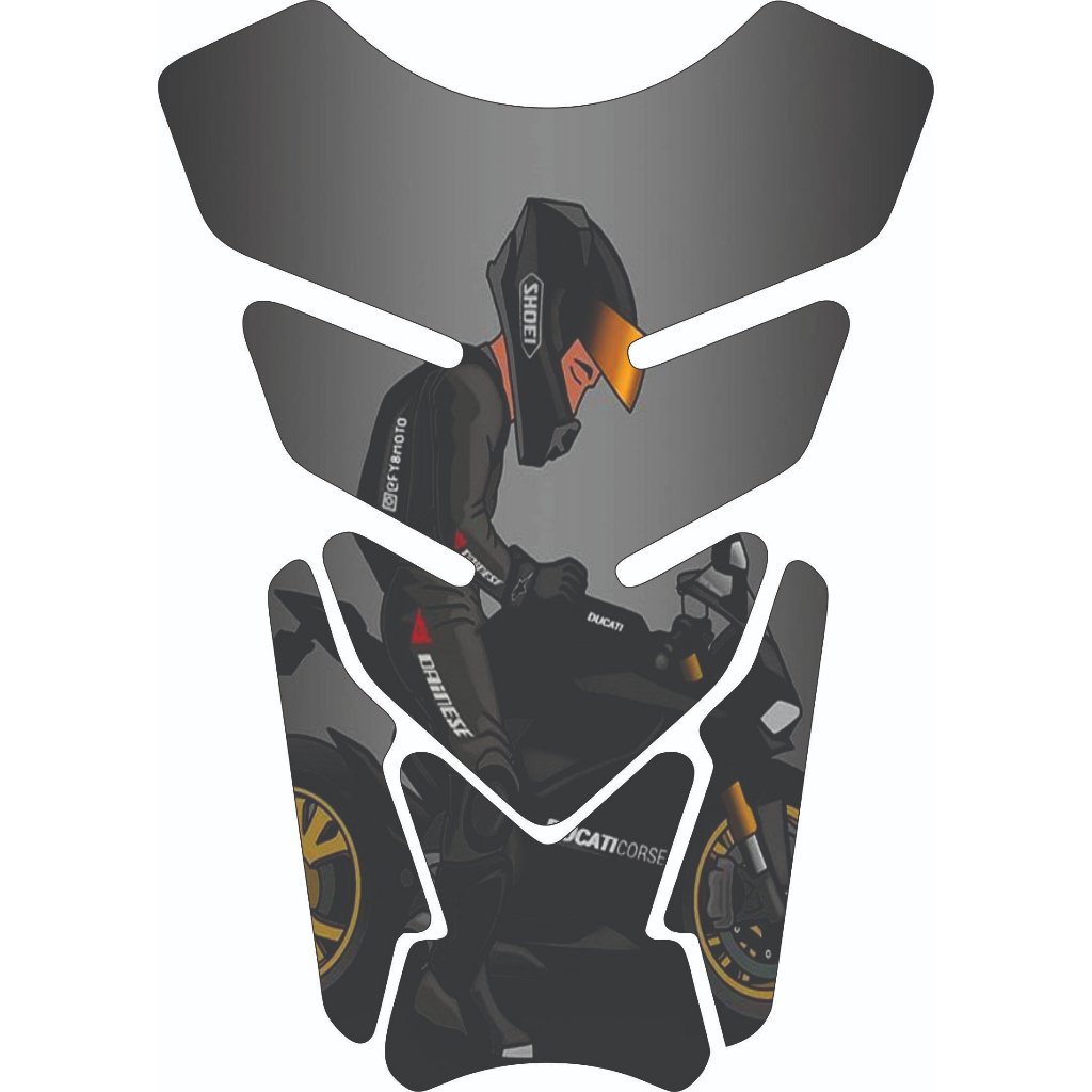 Protetor De Tanque Moto Resinado Tankpad Universal Motoqueiro Vários Modelos