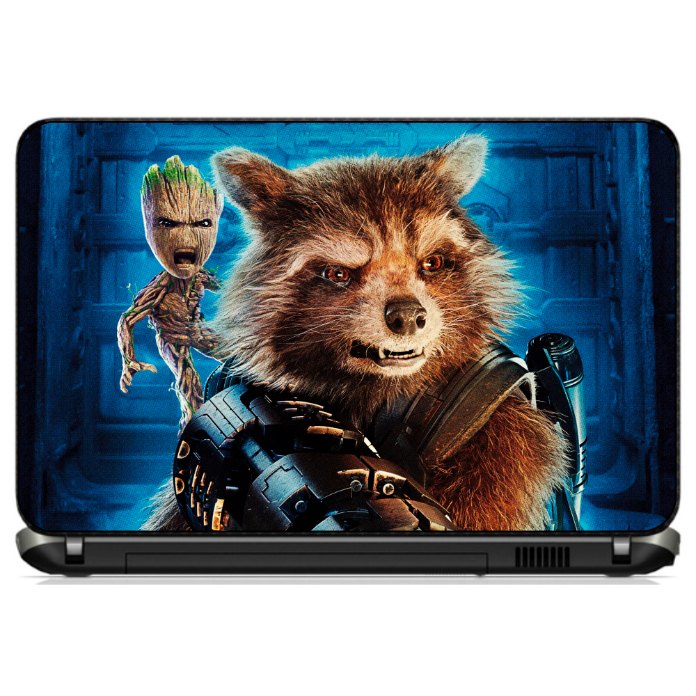Adesivo Skin Notebook Laptop Os Guardioes da Galaxia [08] Rocket Herois Filme Vingadores Baby Groot