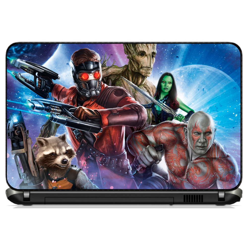 Adesivo Skin Notebook Laptop Os Guardioes da Galaxia [11] Rocket Herois Filme Vingadores Baby Groot