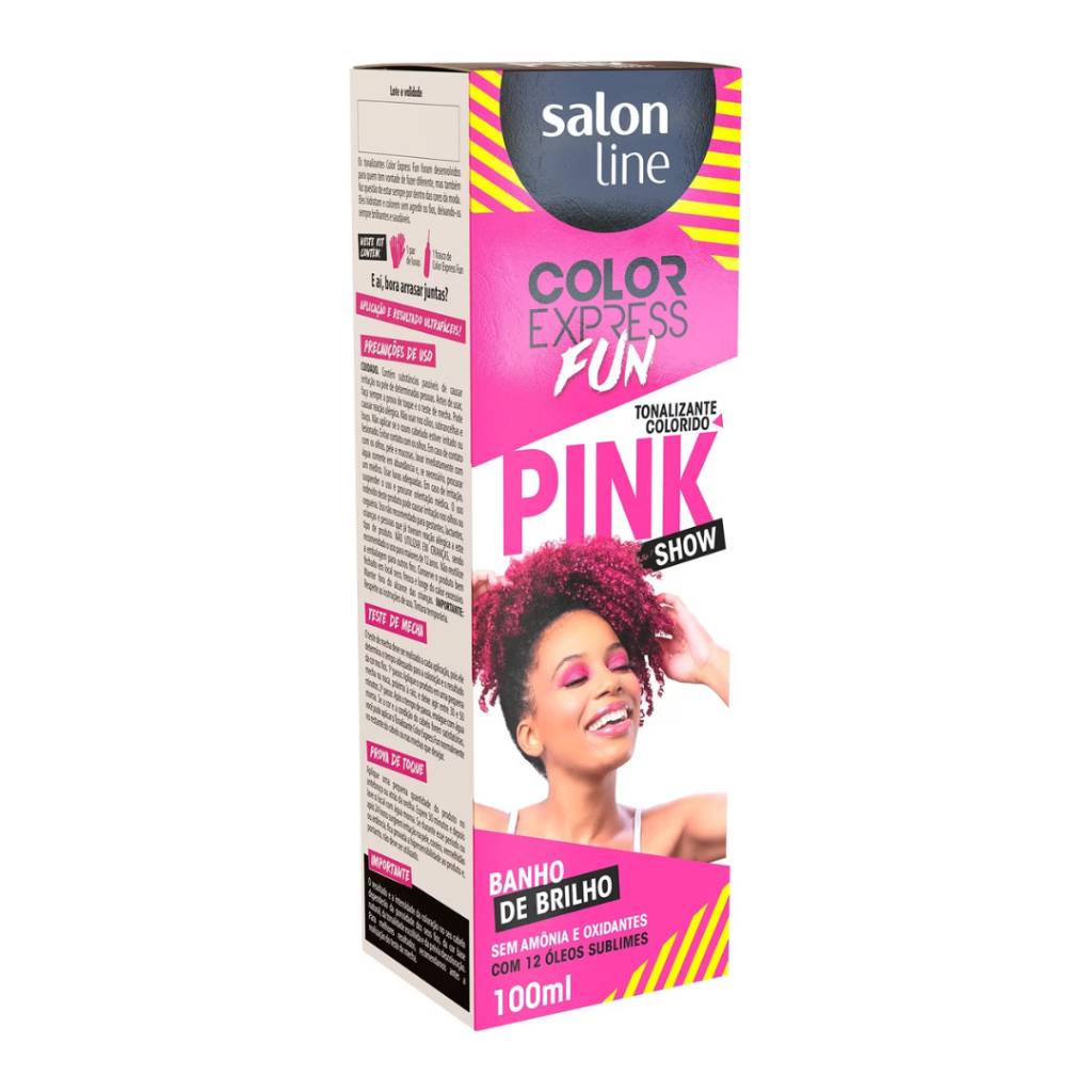 Salon Line Color Express Fun Pink Show Tonalizante 100ml Cabelo Rosa Show