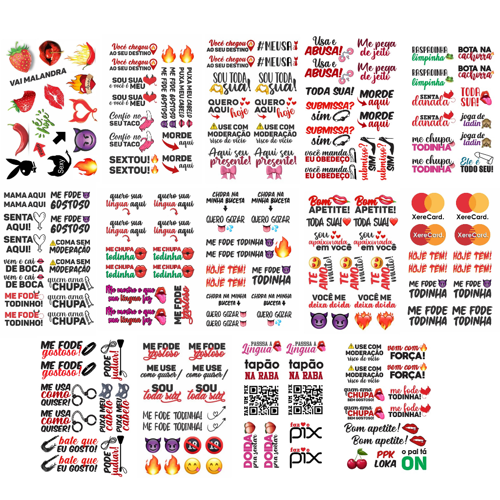 188 Tatuagem Temporária SEXY - Tatoo Temporária Depilação