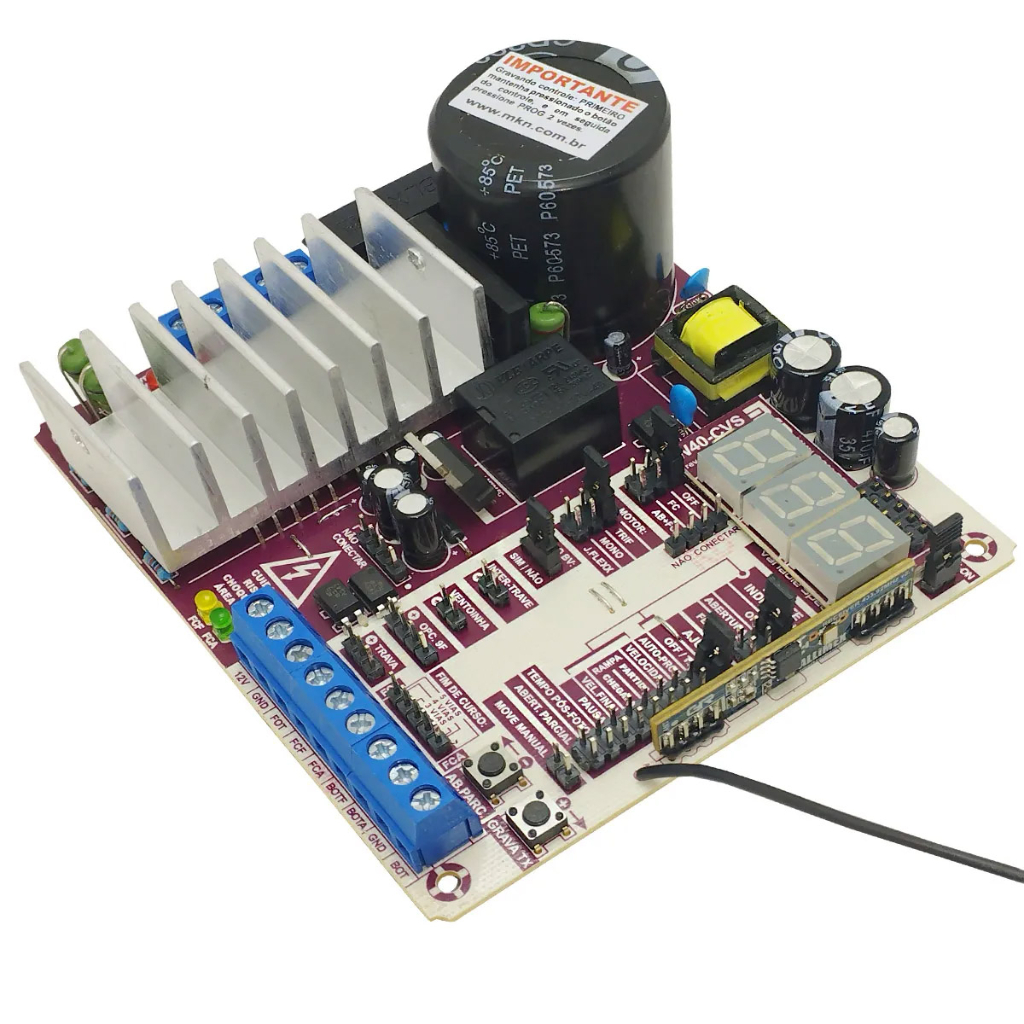 Central Portão Eletrônico Mkn Inversora Aceleradora W40 Black