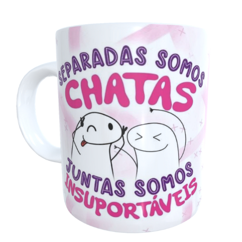 Caneca Flork - separadas somos chatas, juntas somos insuportaveis presente para amiga