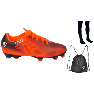 Chuteira Campo Nova Costurada Adulto Infantil Meião Mochila UZ em Oferta na Shopee