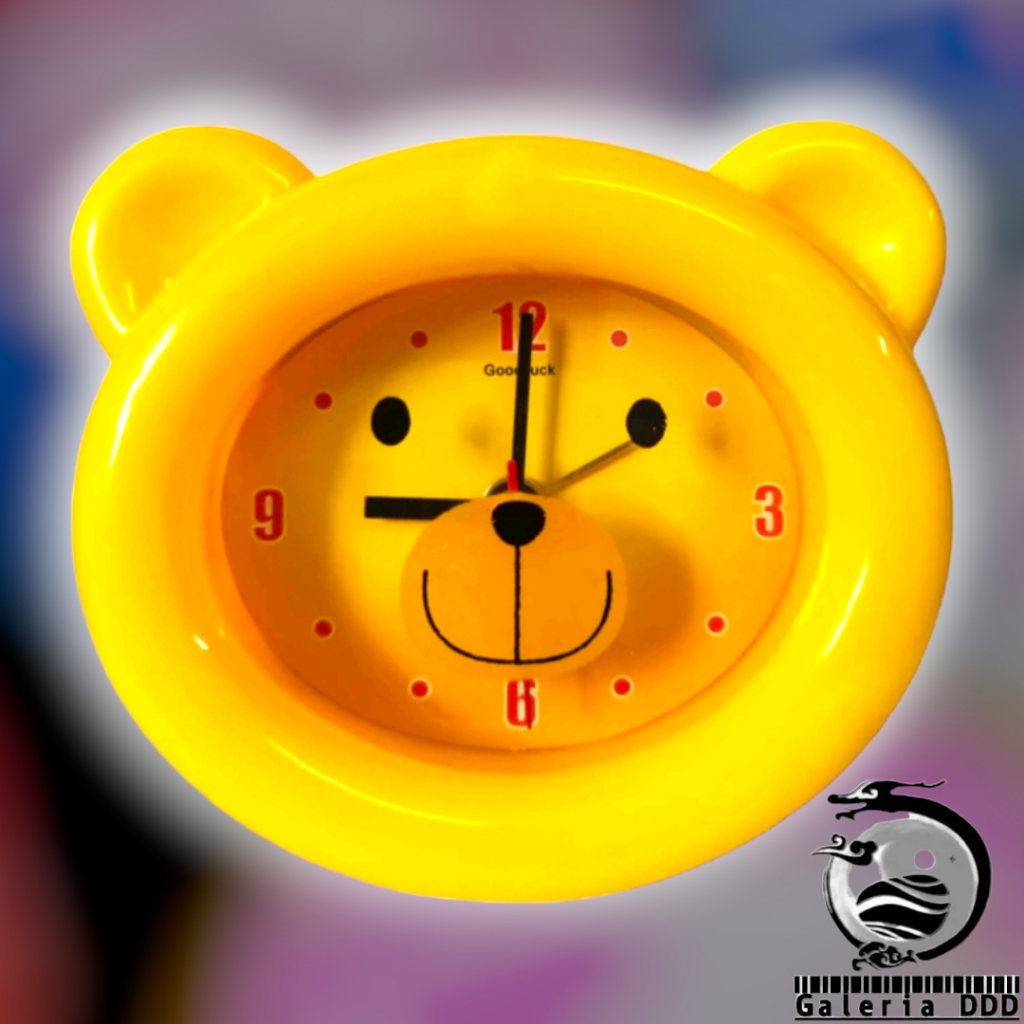 Bonito criativo Urso Amarelo simples mini despertador relógio de mesa de cabeceira estudante despertador presentes para o menino e menina