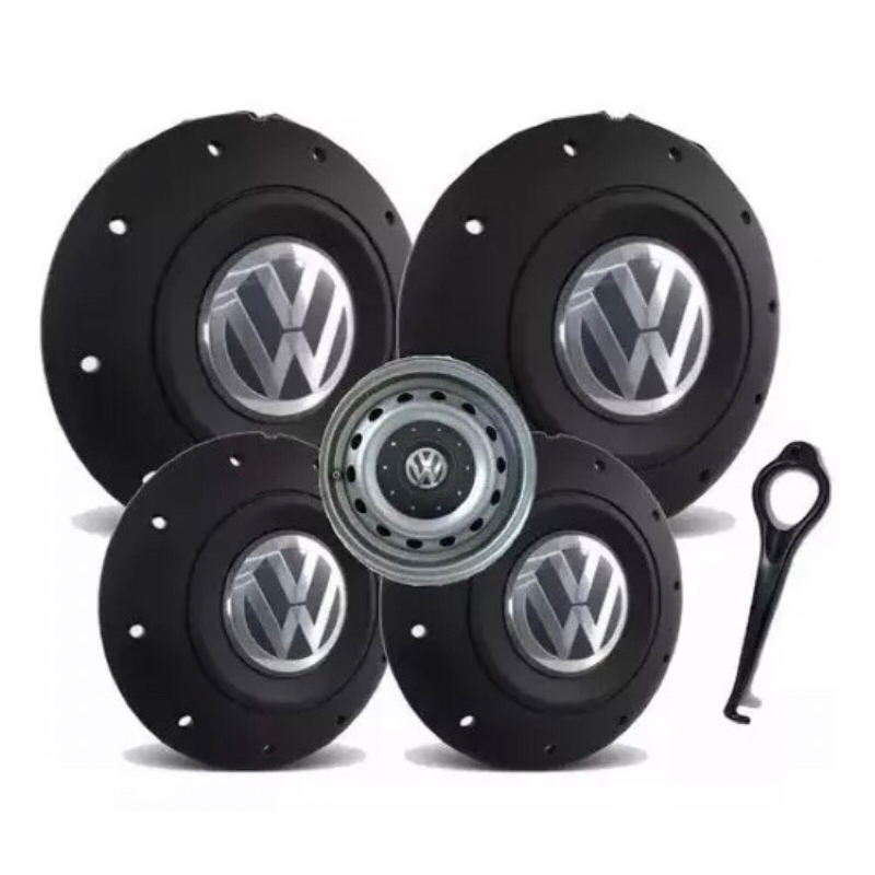 Calota Centro De Roda Ferro Vw Aro 13 14 15 Amarok Jogo