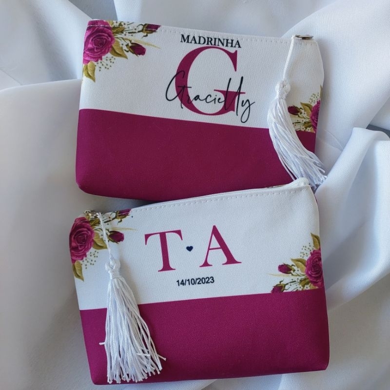 Necessaire Personalizada Com Nome Para casamento