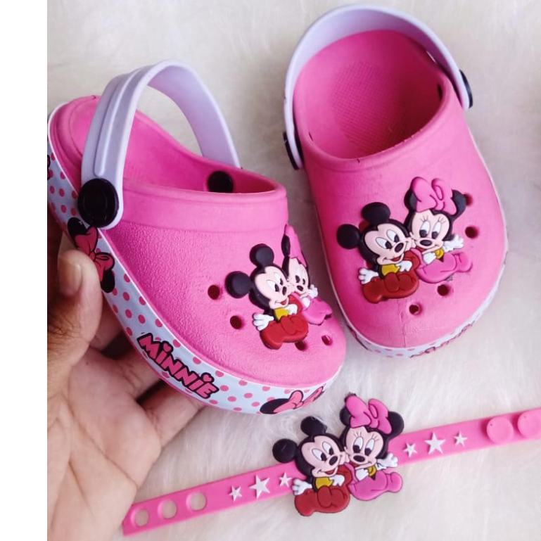 Sandália infantil menina Babuche papete minie babuche menina