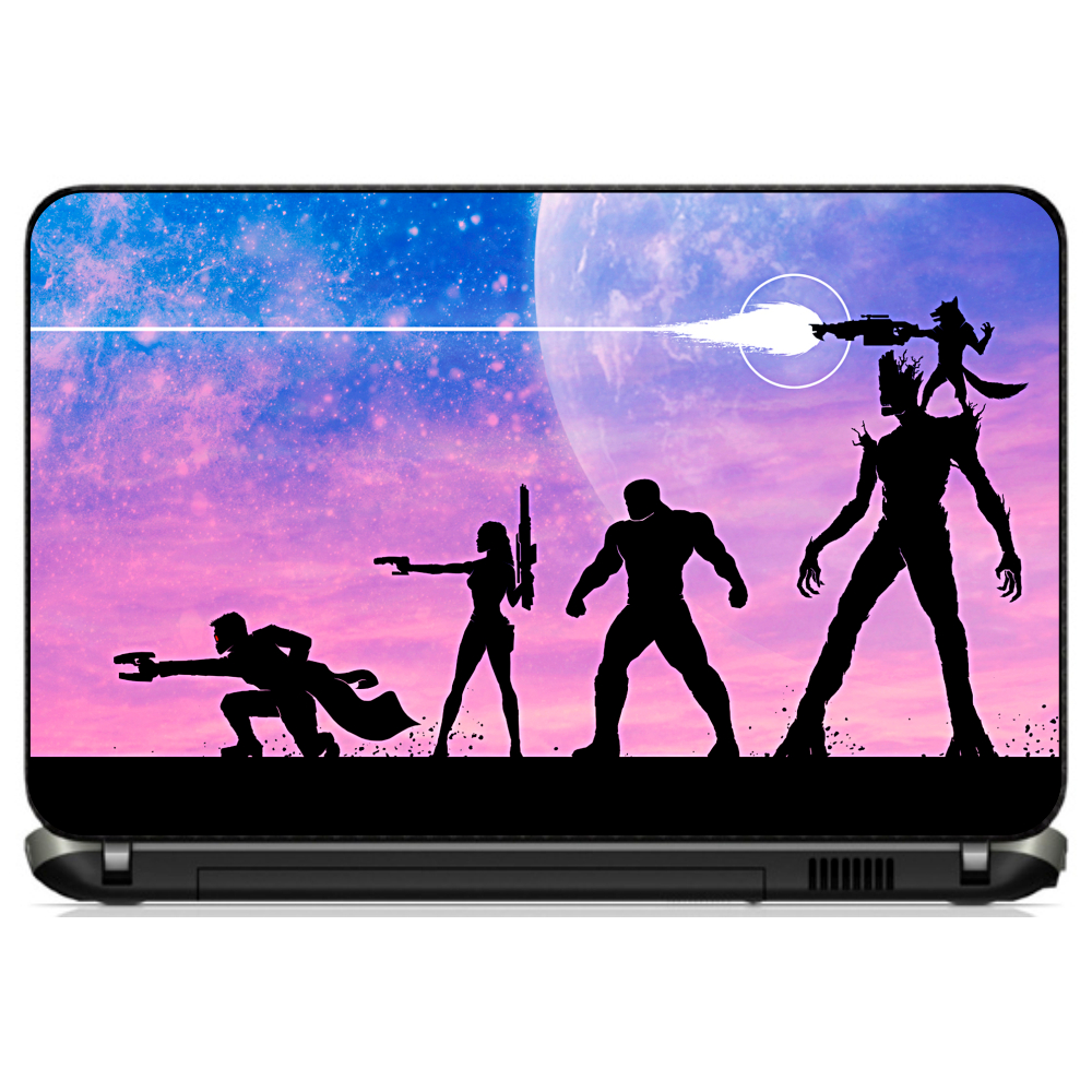 Adesivo Skin Notebook Laptop Os Guardioes da Galaxia [20] Rocket Herois Filme Vingadores Baby Groot