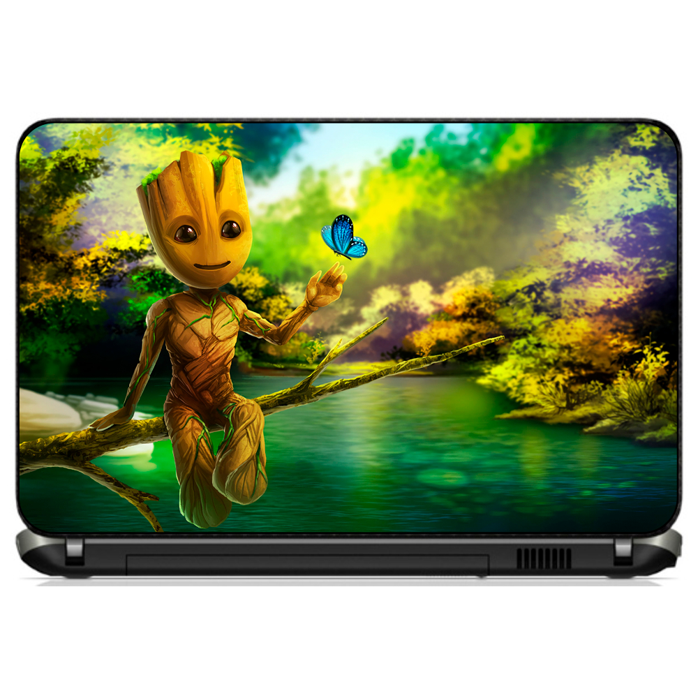 Adesivo Skin Notebook Laptop Os Guardioes da Galaxia [ 43 ] Rocket Filme Vingadores Baby Groot