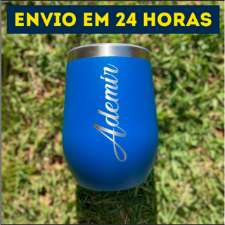 Copo Térmico Pequeno CUIA personalizado com seu NOME, LOGO OU TIME com tampa anti-vazamento 350ml