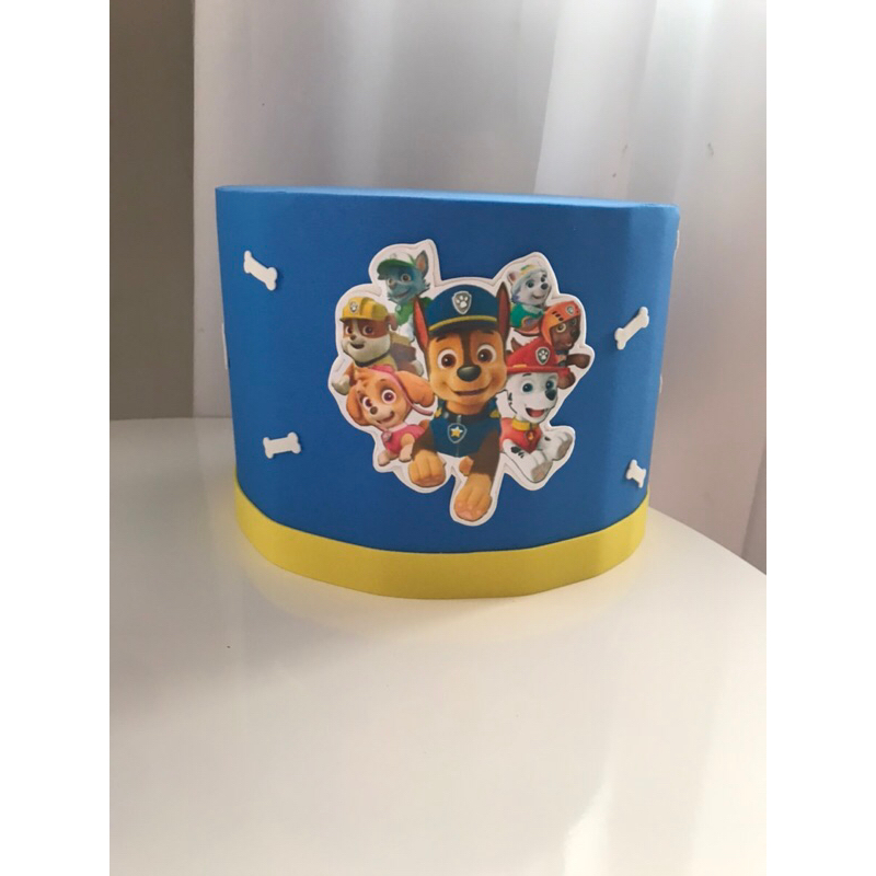 Bolo fake 1 andar - Patrulha Canina - material papelão e EVA