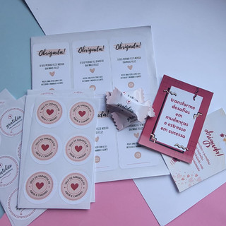 Kit empreendedora de sucesso personalizado com logo