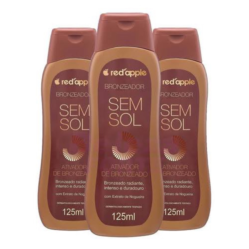 kit 6 Bronzeadores Autobronzeador sem Sol Red Apple 125ml