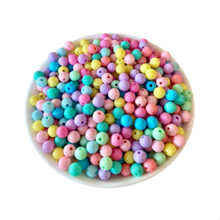 Miçanga Leitosa Mix Candy 8mm 25 Gramas - Aproximadamente 100 Unidades