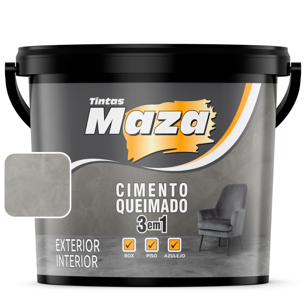 Cimento Queimado Para Piso Azulejo Box 3 em 1 Maza 5,6kg